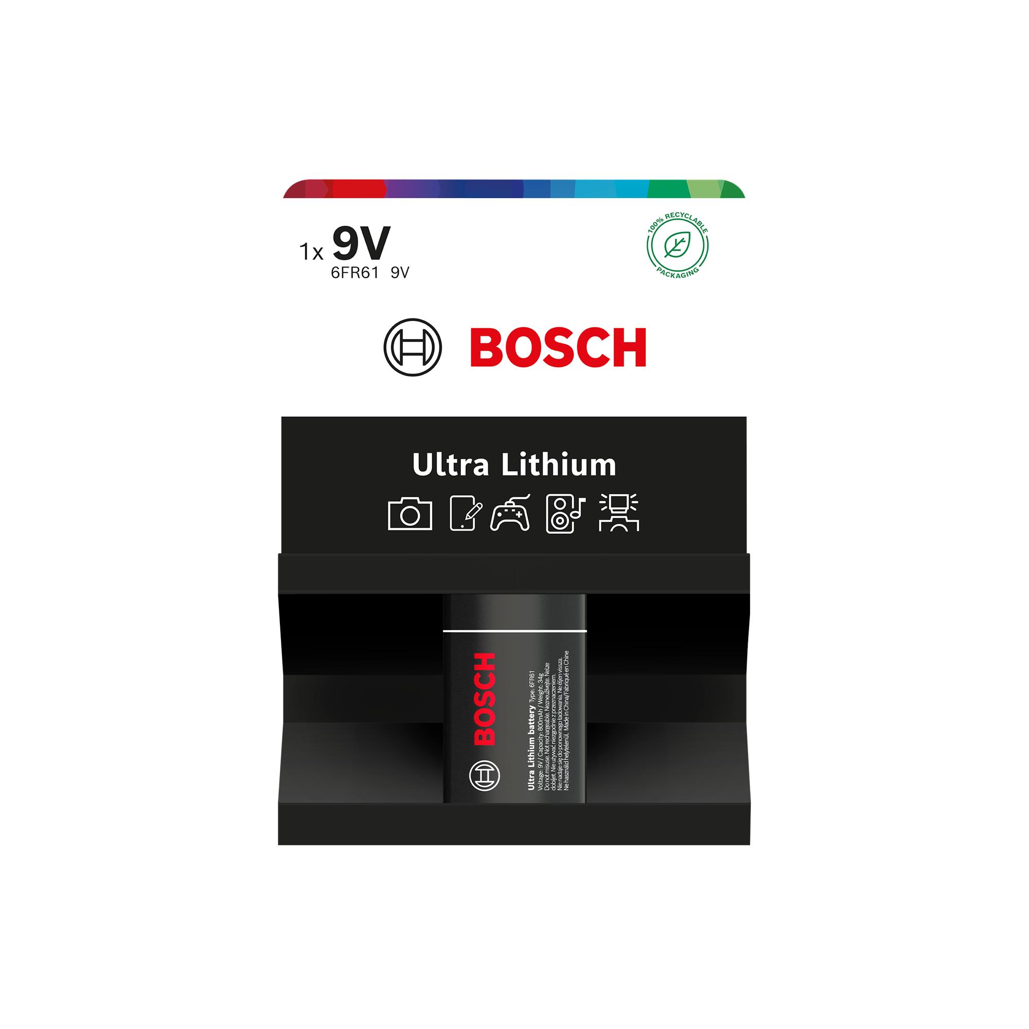 Baterie Bosch 6FR61UL1B/00 Ultra Lithium 9V 1 ks