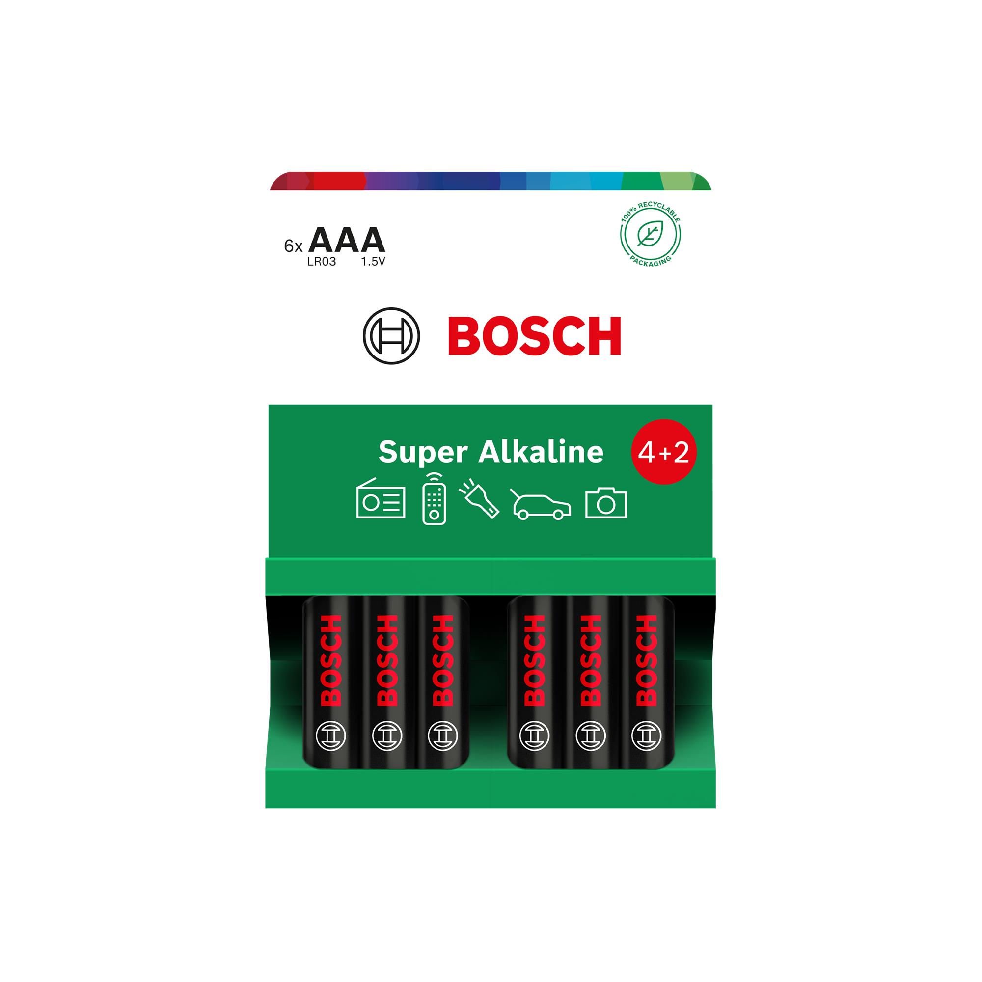 Baterie Bosch LR03SA6B/00 Super Alkaline AAA 6 ks