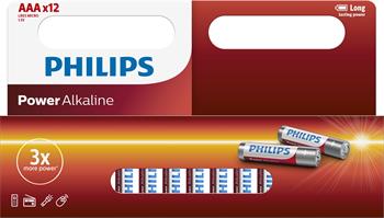 Baterie Philips LR03P12W/10 Power Alkalická AAA 12ks