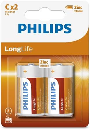 Baterie Philips R14L2B/10 LongLife C 2ks