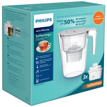 Philips filtrační konvice AWP2943WHT, 2,6l, Micro X-Clean Softening+, s časovačem, bílá, 3x filtr