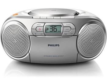 Radiopřijímač s CD PHILIPS AZ127/12 Stříbrný