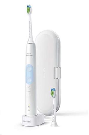 Sonický elektrický zubní kartáček Philips HX6859/29, bílá a světle modrá, s cestovním pouzdrem, Sonicare 5100