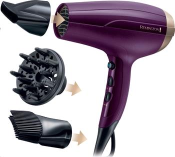 Vysoušeč vlasů REMINGTON D 5219, fialová, Your Style Dryer Kit