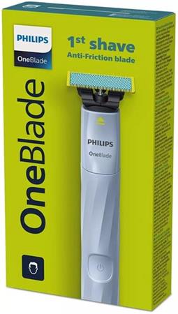 Zastřihovač OneBlade Philips QP1324/20, blankytně modrá,  ideální pro první holení , OneBlade First Shave